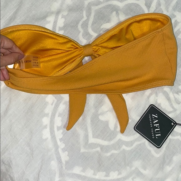 NWT ZAFUL Strapless Front Tie Detail Bikini 👙 - Picture 4 of 4